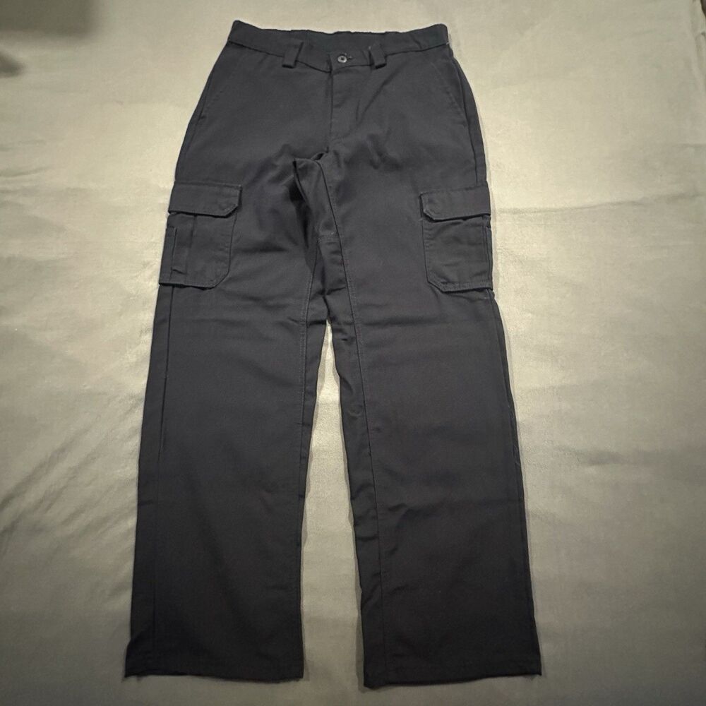 Dickies Functional Cargo Pants Mens 32-34 Canvas Dark Navy Blue Workwear